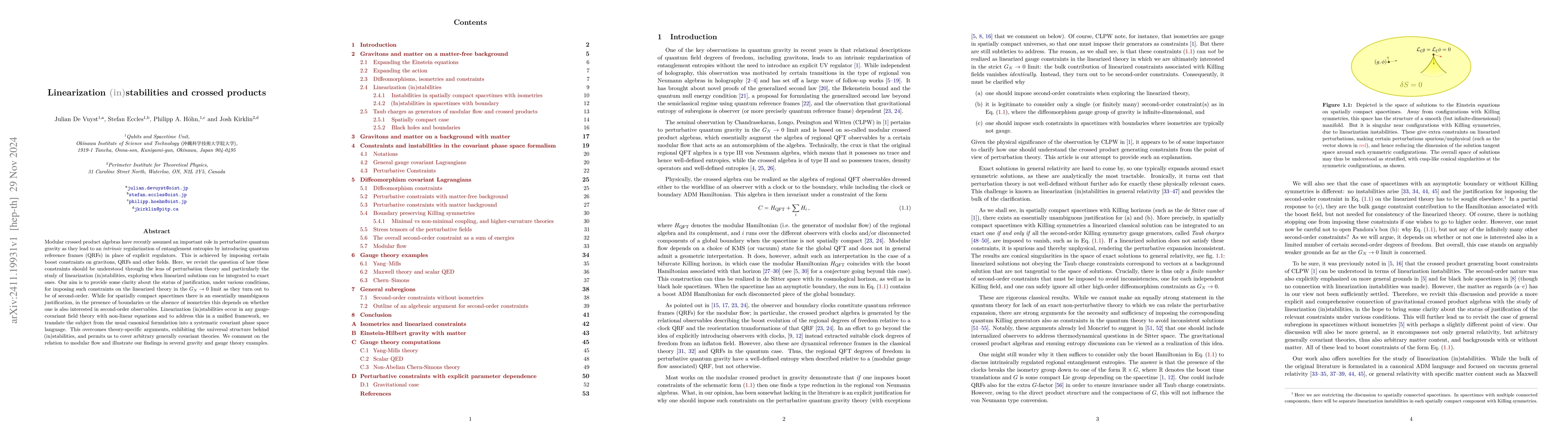 Thumbnail for Linearization (in)stabilities and crossed products