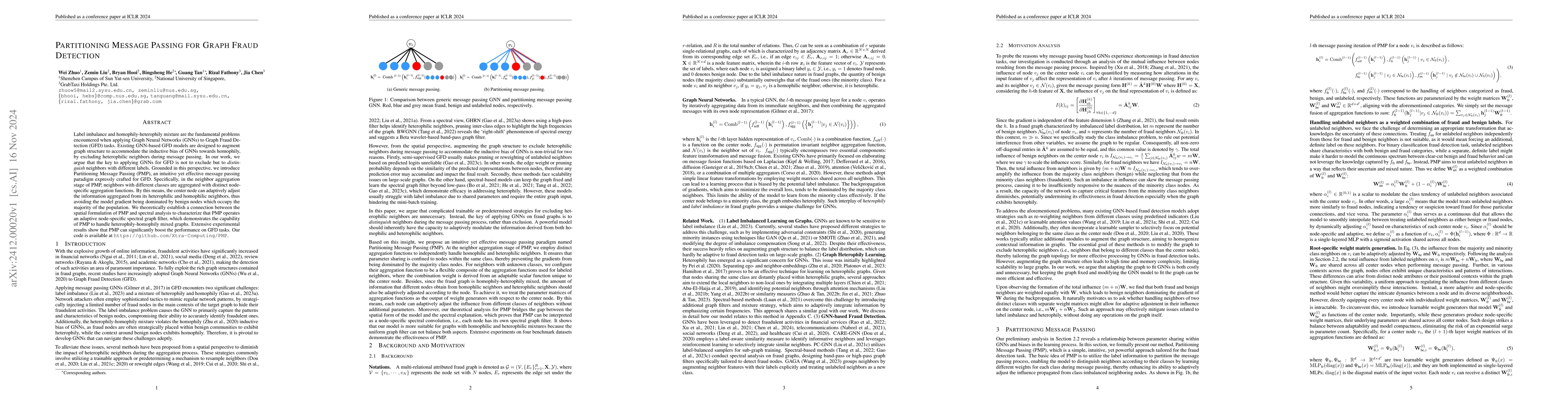 Thumbnail for Partitioning Message Passing for Graph Fraud Detection