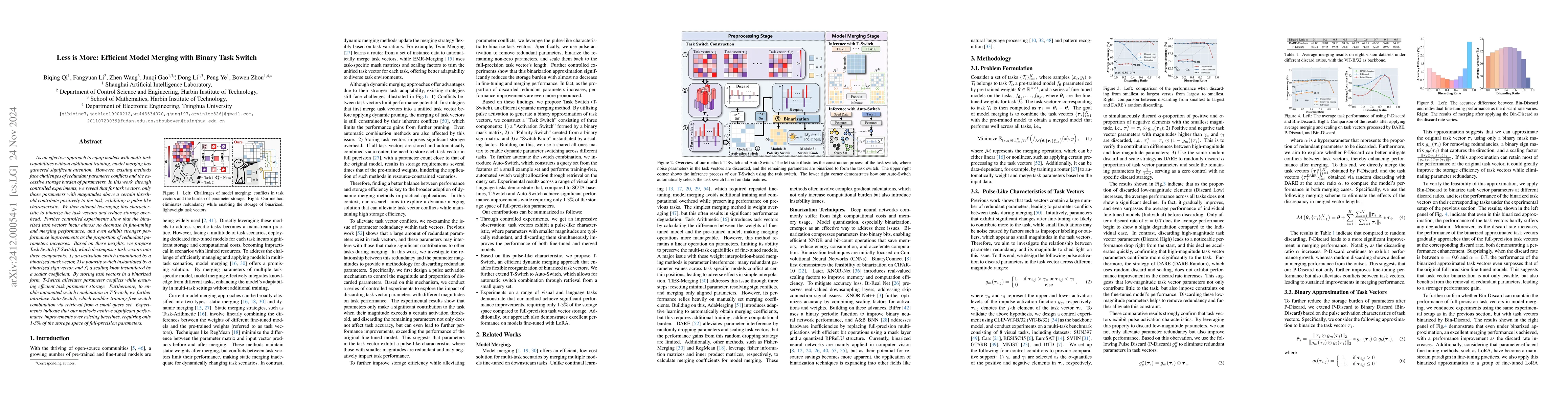 Thumbnail for Less is More: Efficient Model Merging with Binary Task Switch