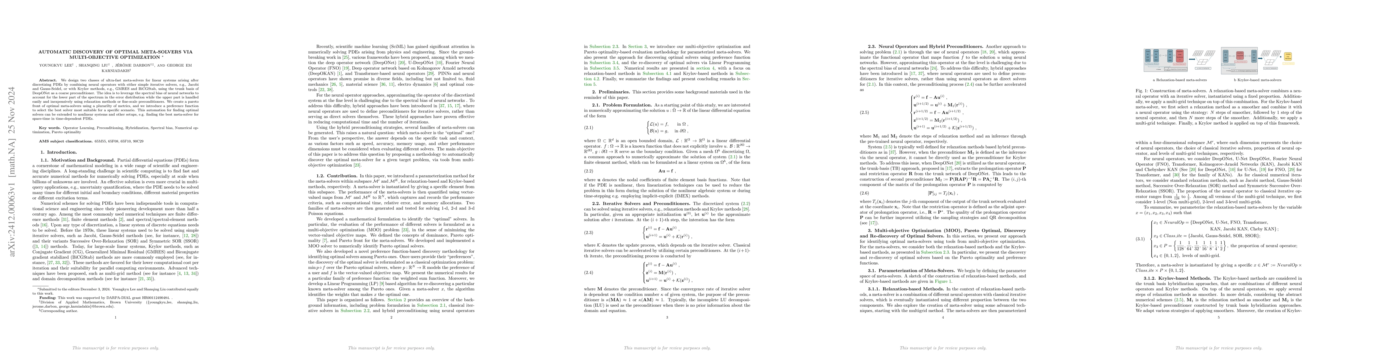 Thumbnail for Automatic discovery of optimal meta-solvers via multi-objective
  optimization