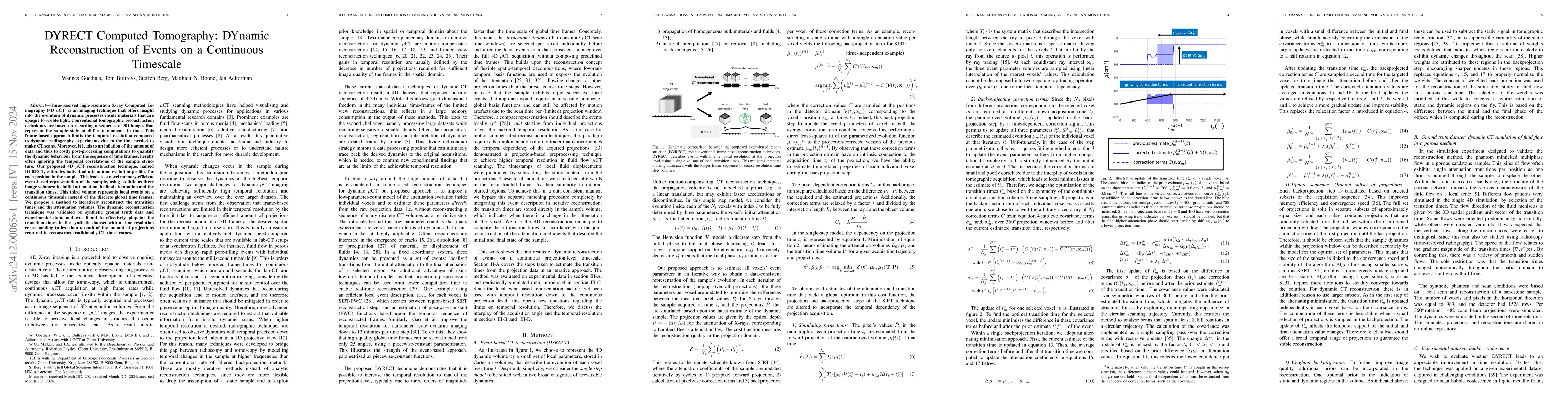 Thumbnail for DYRECT Computed Tomography: DYnamic Reconstruction of Events on a
  Continuous Timescale