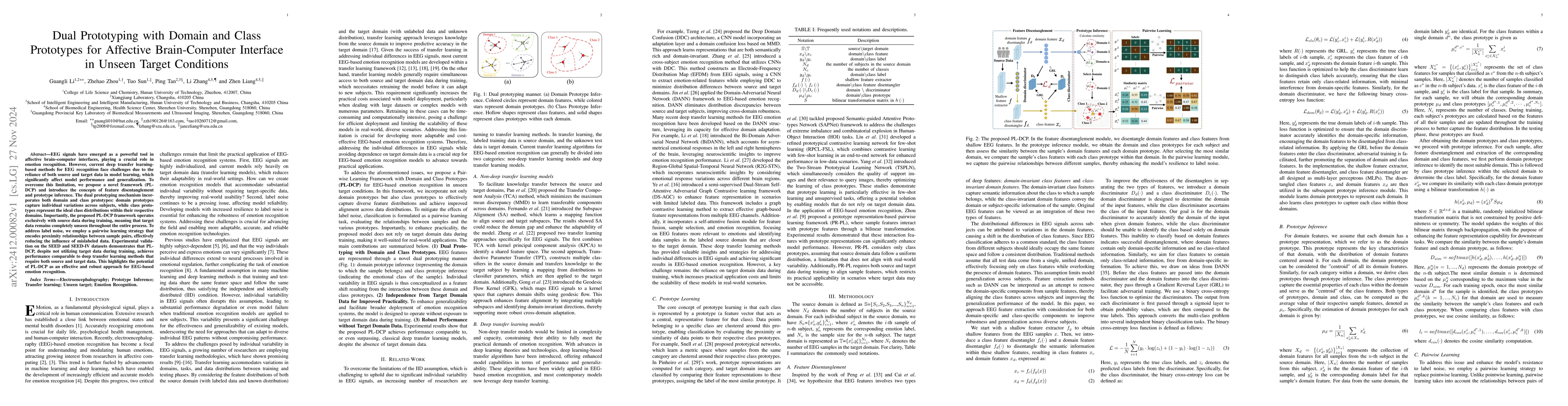 Thumbnail for Dual Prototyping with Domain and Class Prototypes for Affective
  Brain-Computer Interface in Unseen Target Conditions