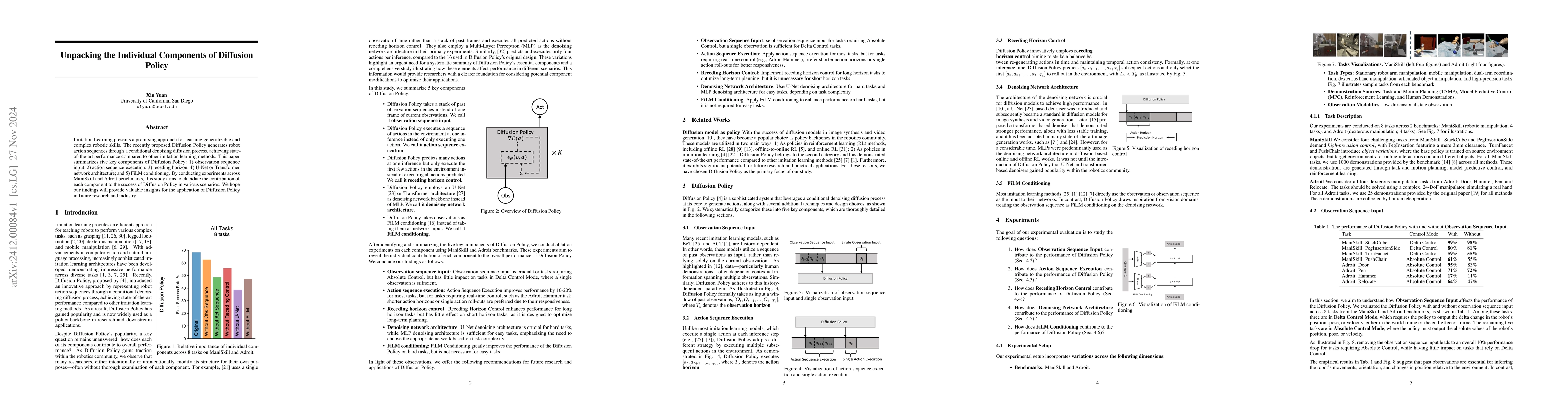 Thumbnail for Unpacking the Individual Components of Diffusion Policy