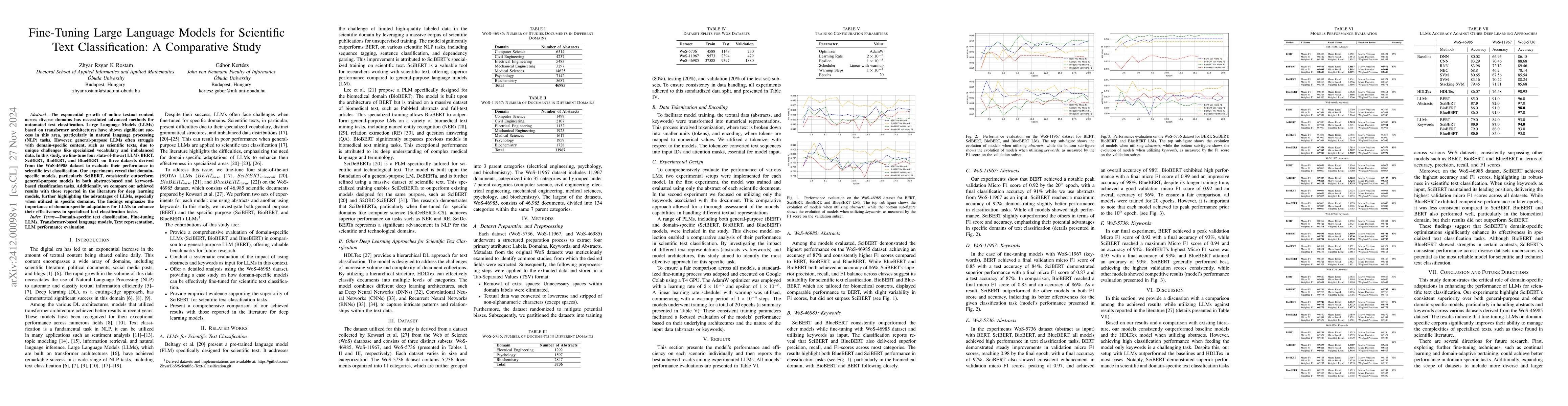 Thumbnail for Fine-Tuning Large Language Models for Scientific Text Classification: A
  Comparative Study