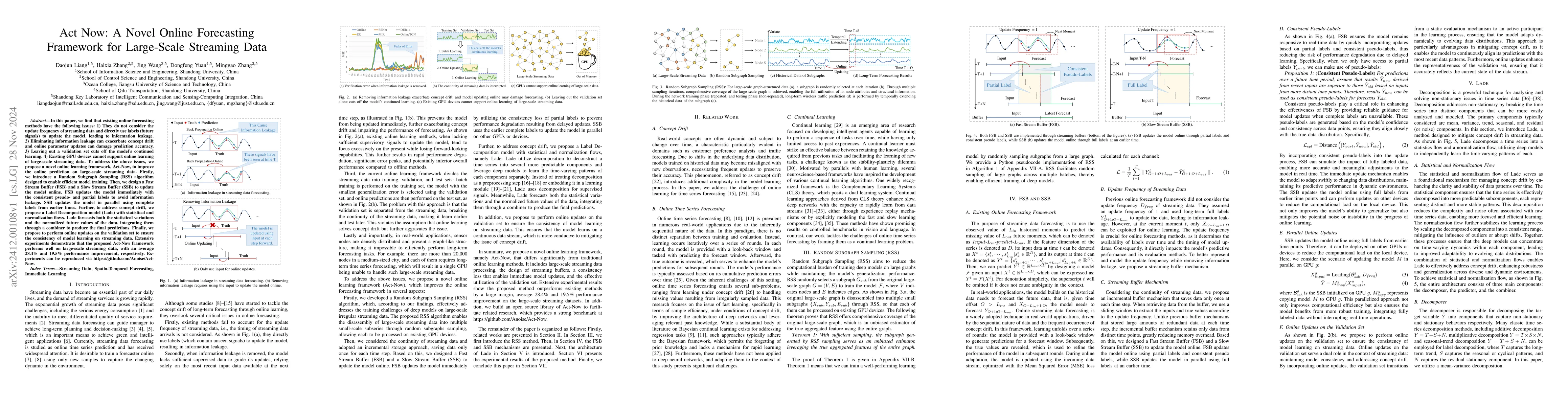 Thumbnail for Act Now: A Novel Online Forecasting Framework for Large-Scale Streaming
  Data