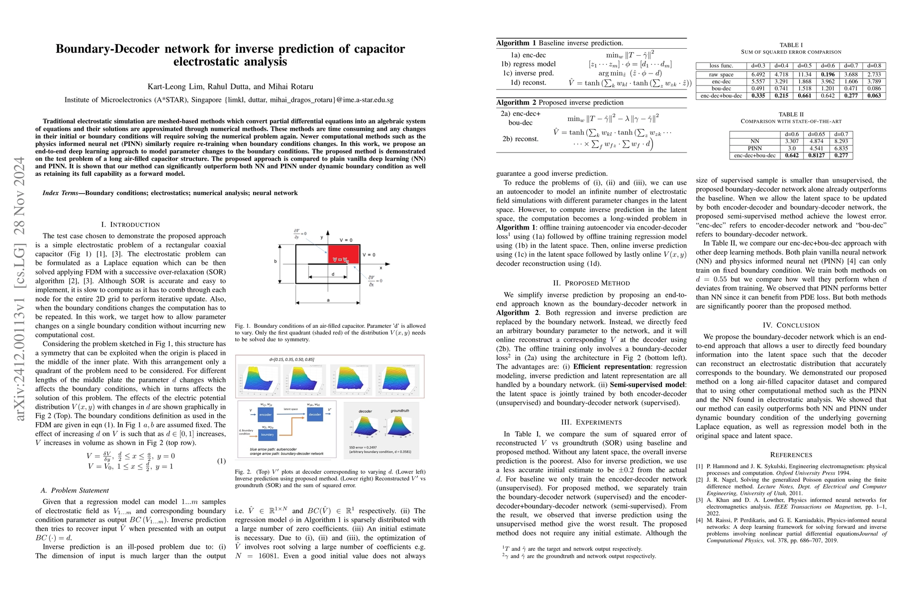 Thumbnail for Boundary-Decoder network for inverse prediction of capacitor
  electrostatic analysis
