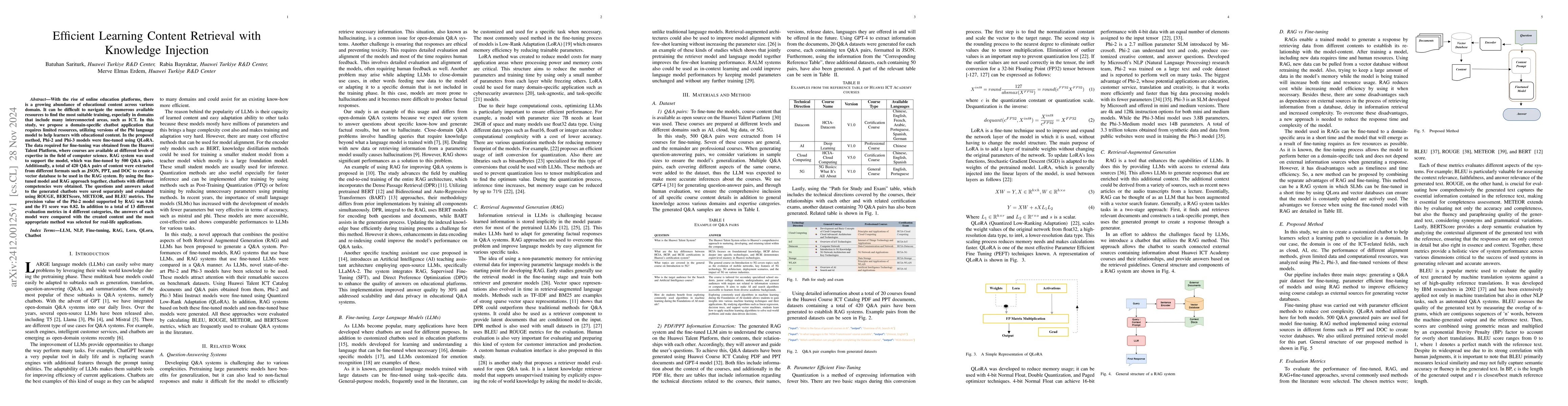Thumbnail for Efficient Learning Content Retrieval with Knowledge Injection