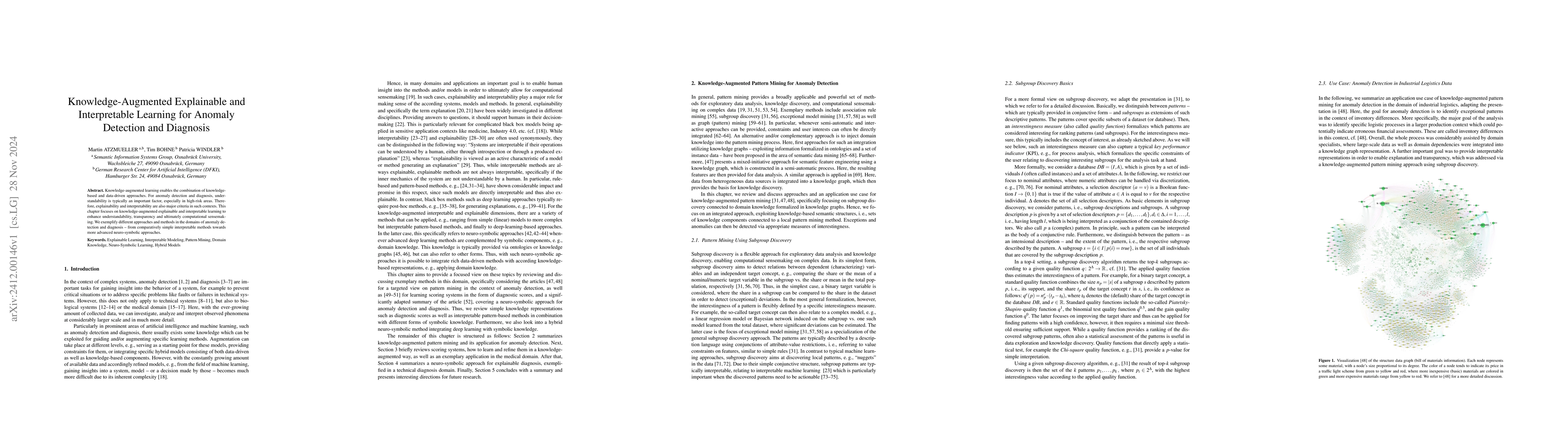 Thumbnail for Knowledge-Augmented Explainable and Interpretable Learning for Anomaly
  Detection and Diagnosis