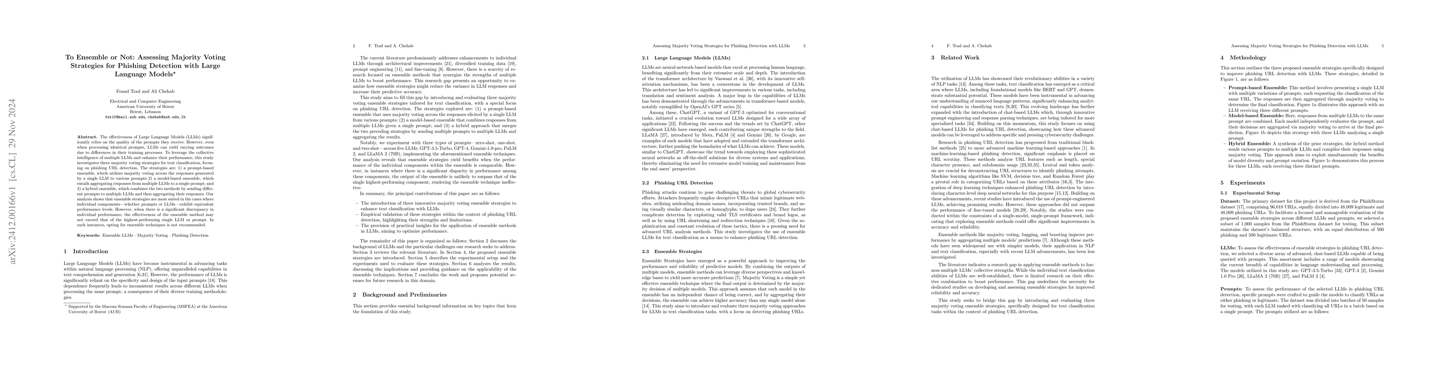 Thumbnail for To Ensemble or Not: Assessing Majority Voting Strategies for Phishing
  Detection with Large Language Models