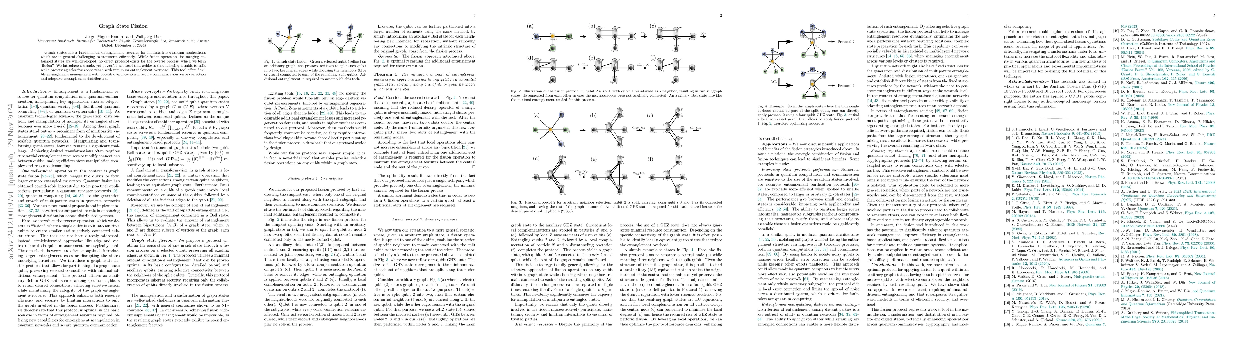 Thumbnail for Graph State Fission