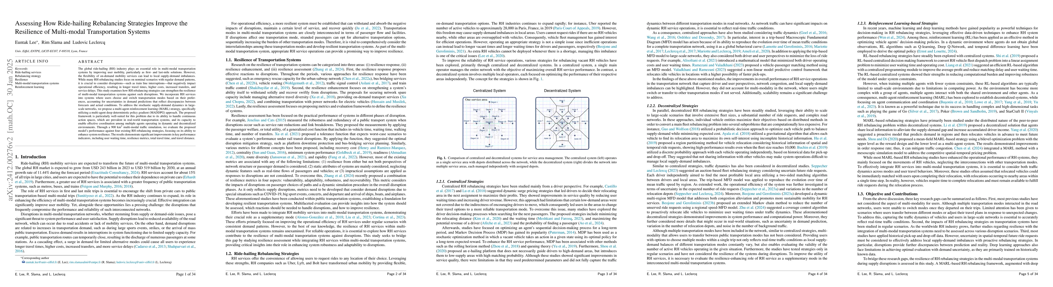 Thumbnail for Assessing How Ride-hailing Rebalancing Strategies Improve the Resilience
  of Multi-modal Transportation Systems