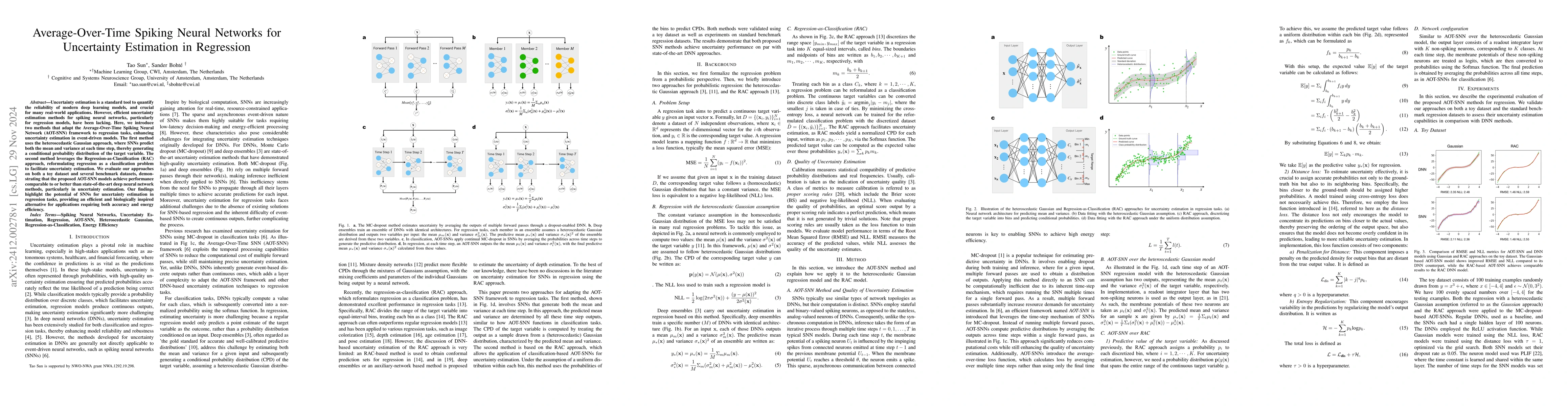 Thumbnail for Average-Over-Time Spiking Neural Networks for Uncertainty Estimation in
  Regression