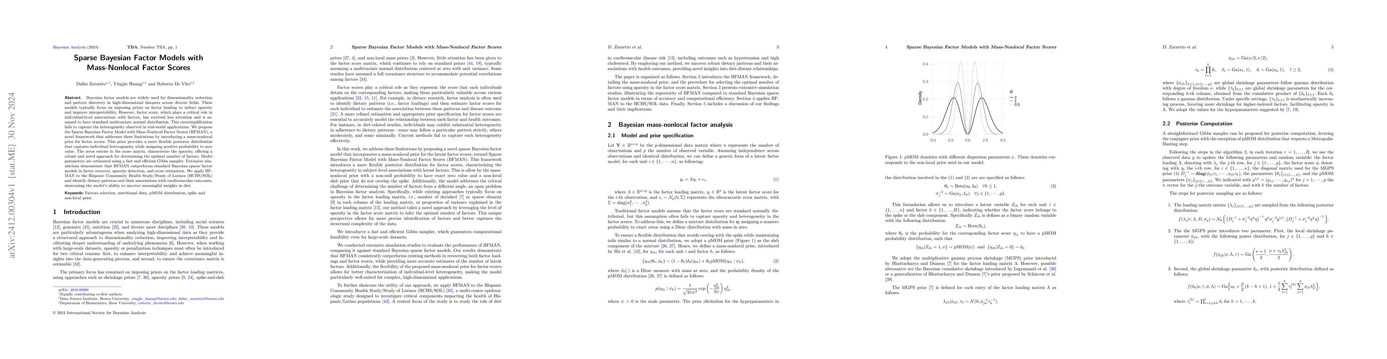 Thumbnail for Sparse Bayesian Factor Models with Mass-Nonlocal Factor Scores