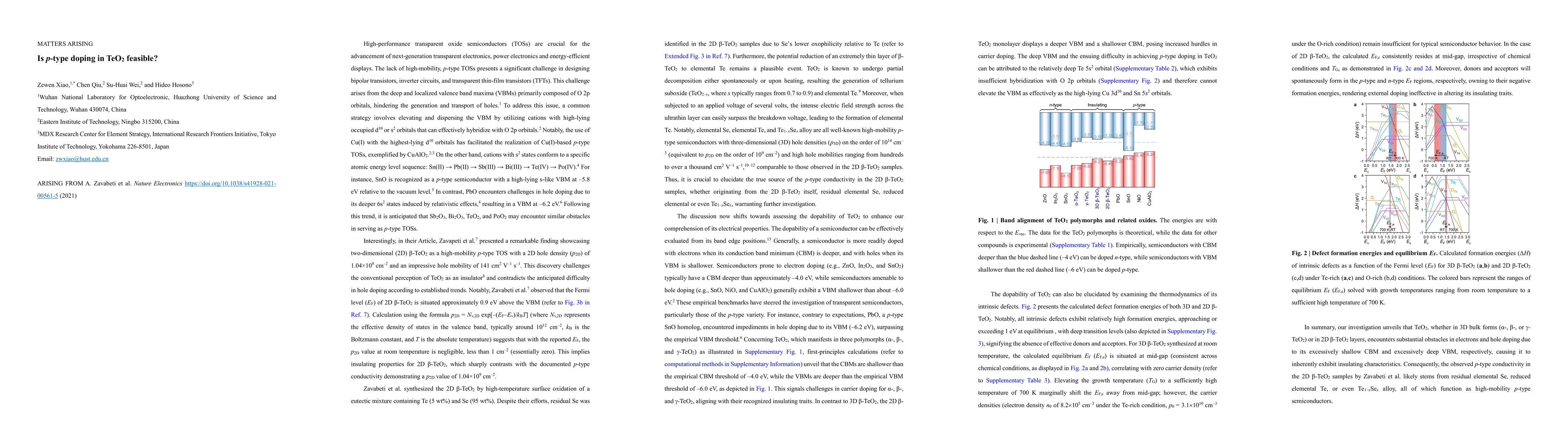 Thumbnail for Is p-type doping in TeO2 feasible?