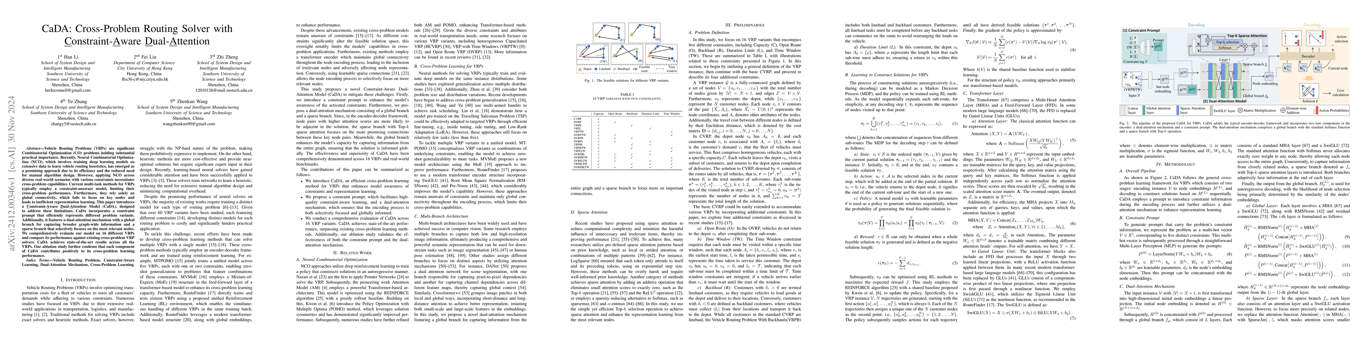 Thumbnail for CaDA: Cross-Problem Routing Solver with Constraint-Aware Dual-Attention