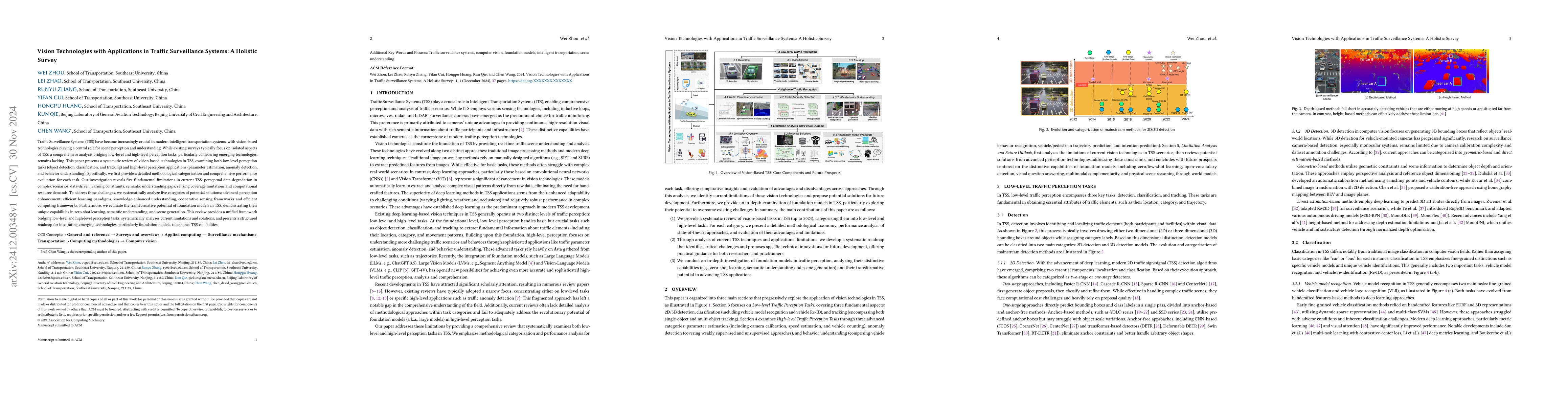 Thumbnail for Vision Technologies with Applications in Traffic Surveillance Systems: A
  Holistic Survey