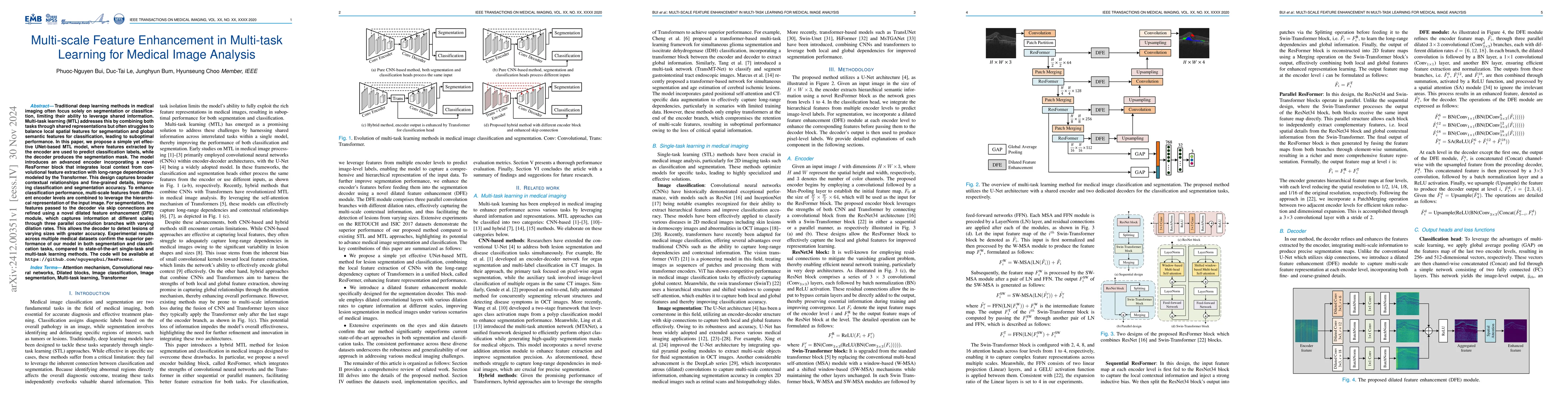 Thumbnail for Multi-scale Feature Enhancement in Multi-task Learning for Medical Image
  Analysis
