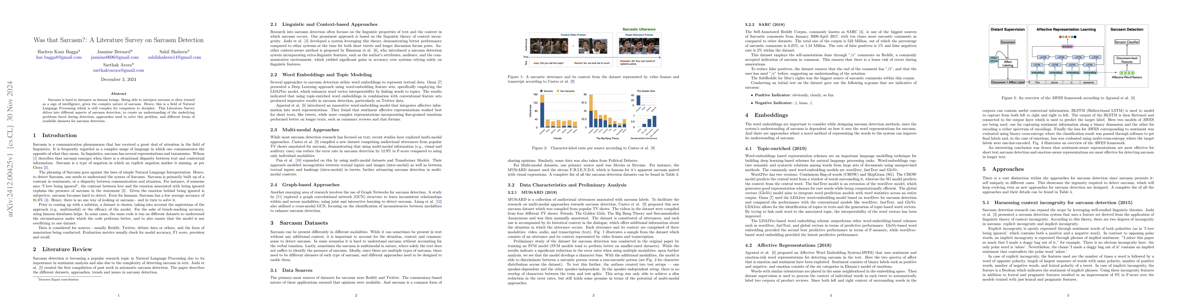 Thumbnail for Was that Sarcasm?: A Literature Survey on Sarcasm Detection