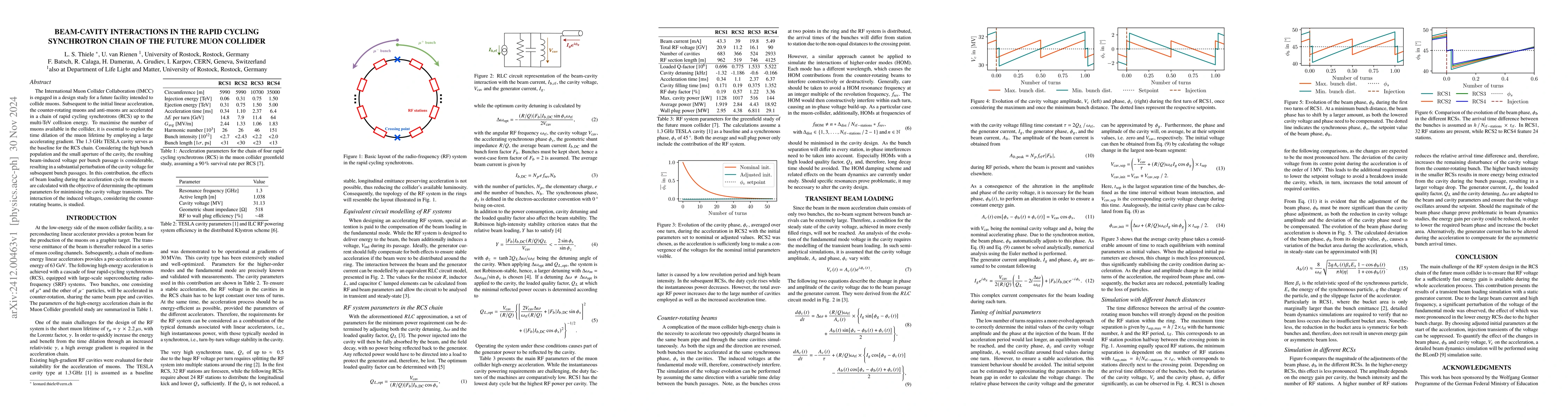 Thumbnail for Beam-cavity interactions in the rapid cycling synchrotron chain of the
  future muon collider