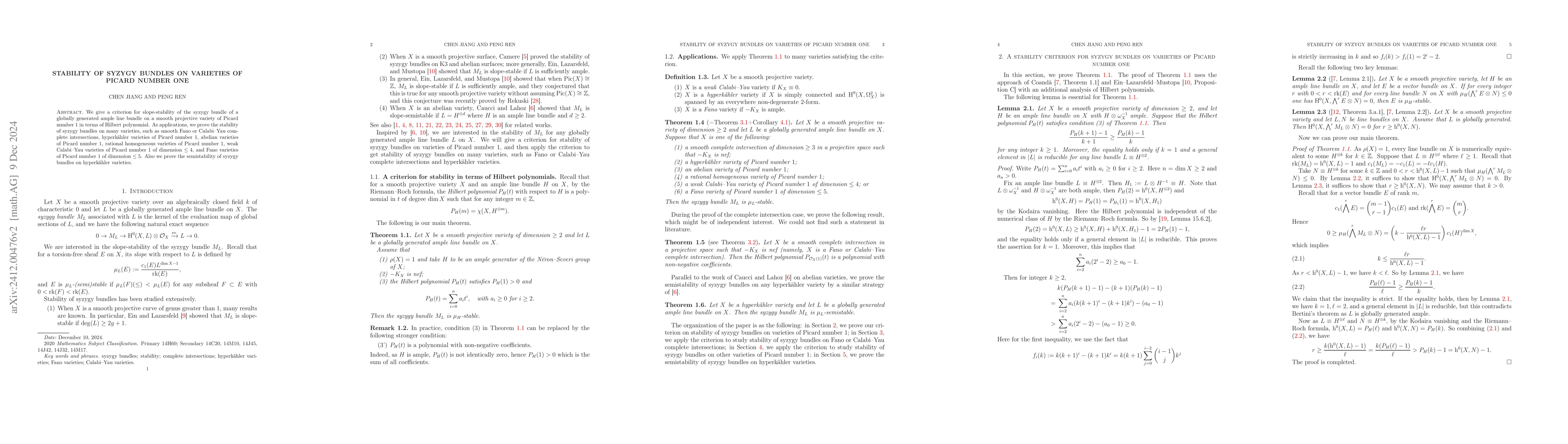 Thumbnail for Stability of syzygy bundles on varieties of Picard number one
