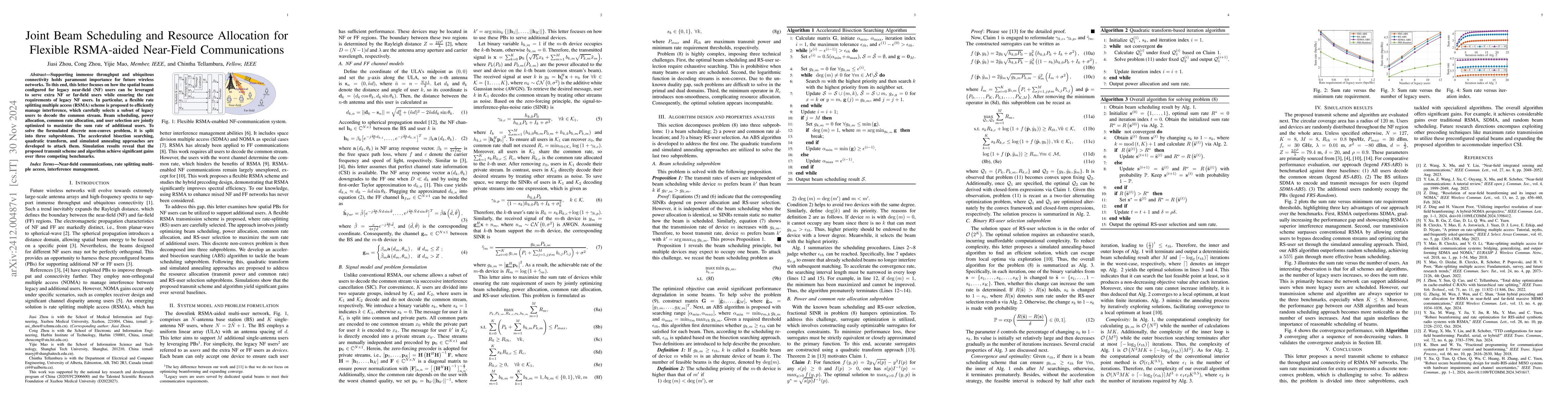 Thumbnail for Joint Beam Scheduling and Resource Allocation for Flexible RSMA-aided
  Near-Field Communications