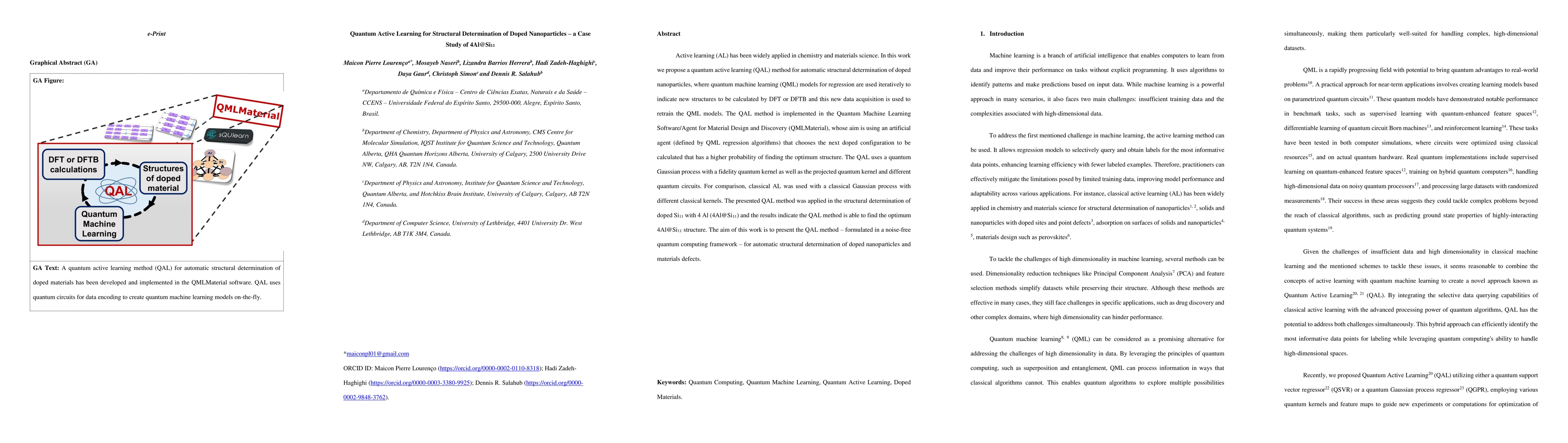 Thumbnail for Quantum Active Learning for Structural Determination of Doped
  Nanoparticles -- a Case Study of 4Al@Si$_{11}$