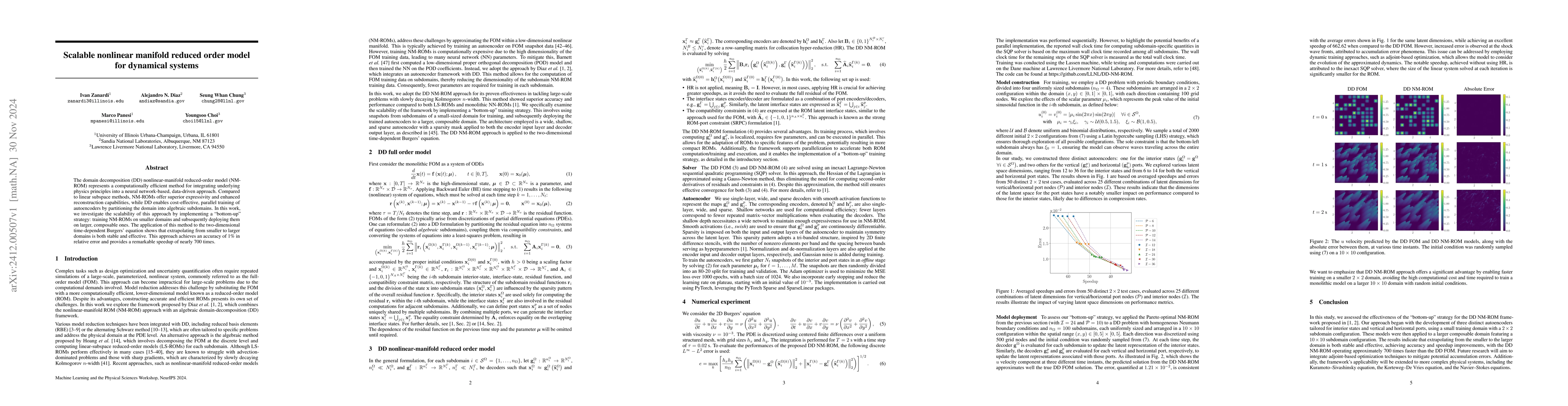 Thumbnail for Scalable nonlinear manifold reduced order model for dynamical systems