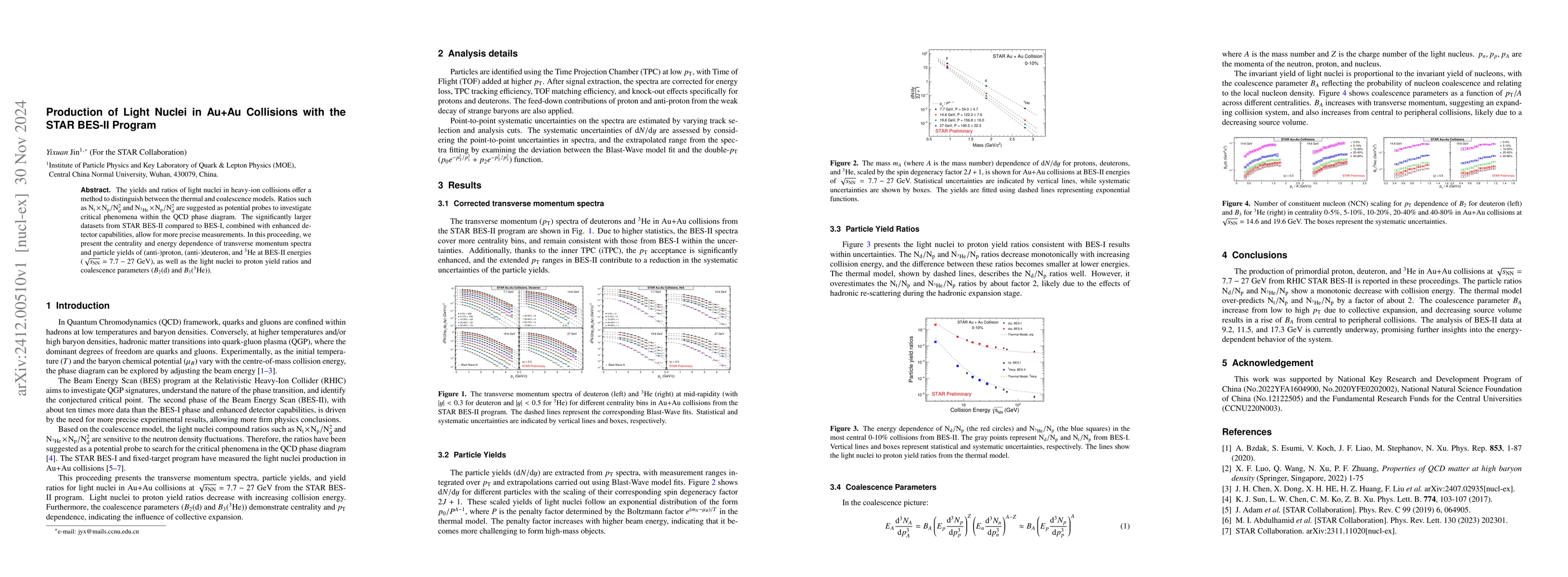 Thumbnail for Production of Light Nuclei in Au+Au Collisions with the STAR BES-II
  Program