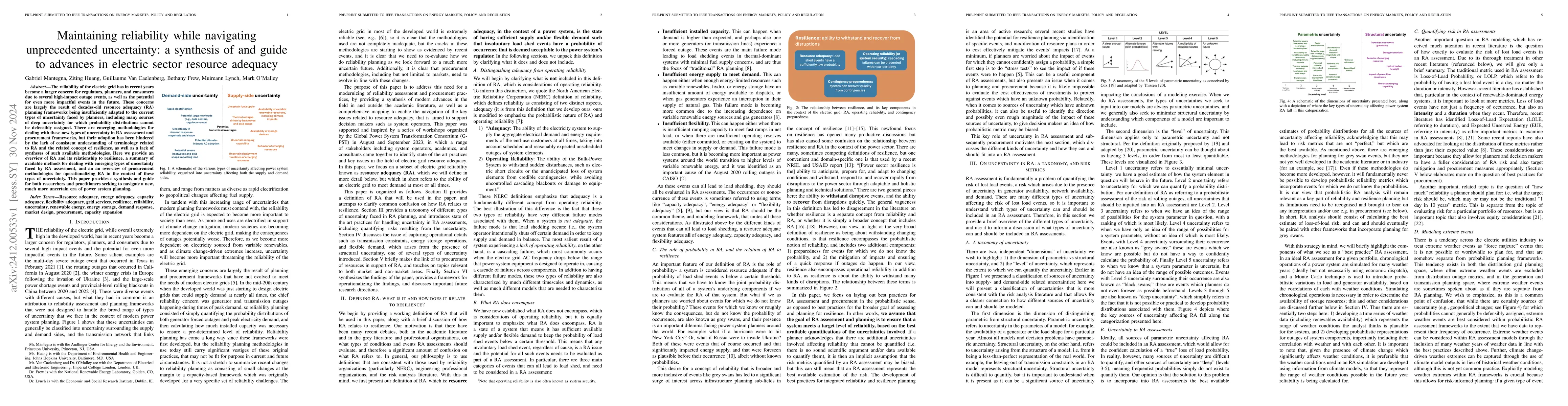 Thumbnail for Maintaining reliability while navigating unprecedented uncertainty: a
  synthesis of and guide to advances in electric sector resource adequacy