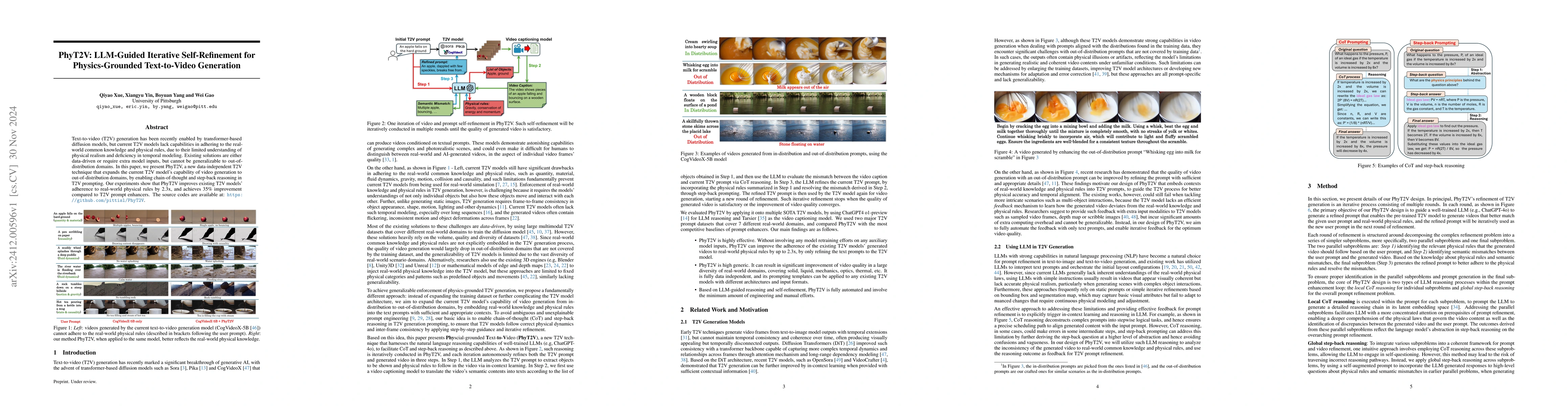 Thumbnail for PhyT2V: LLM-Guided Iterative Self-Refinement for Physics-Grounded
  Text-to-Video Generation