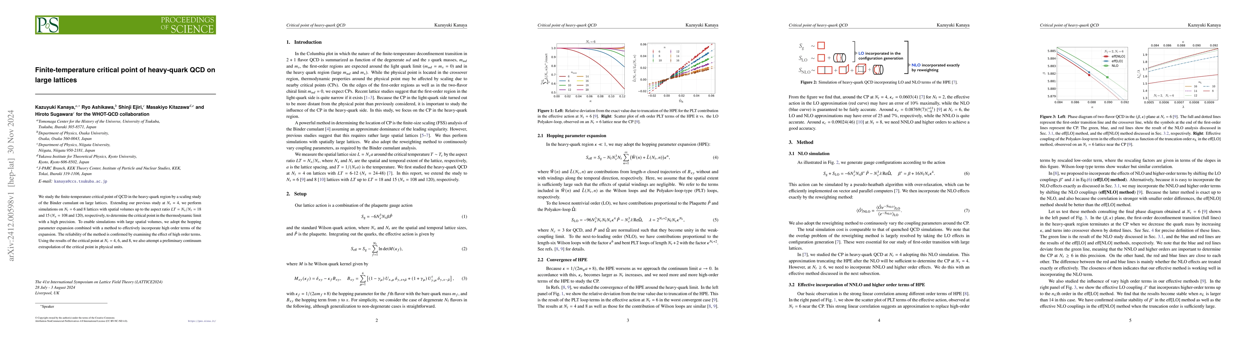 Thumbnail for Finite-temperature critical point of heavy-quark QCD on large lattices