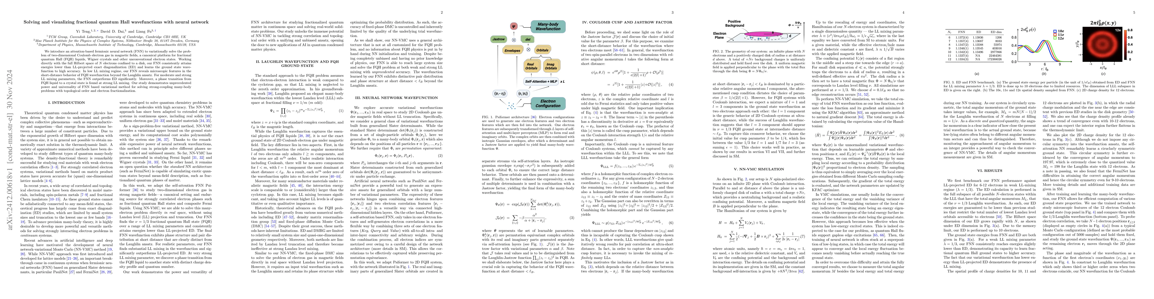 Thumbnail for Solving and visualizing fractional quantum Hall wavefunctions with
  neural network
