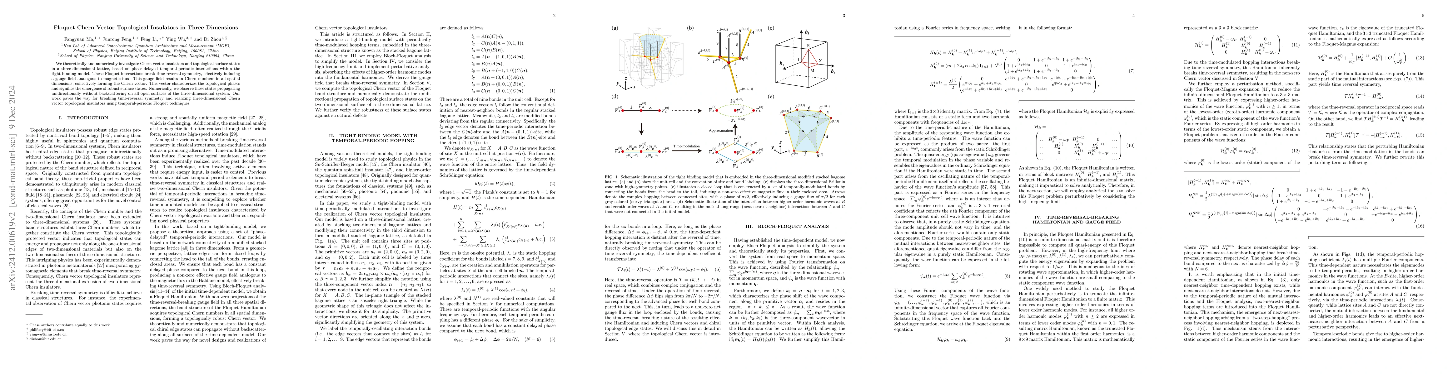 Thumbnail for Floquet Chern Vector Topological Insulators in Three Dimensions
