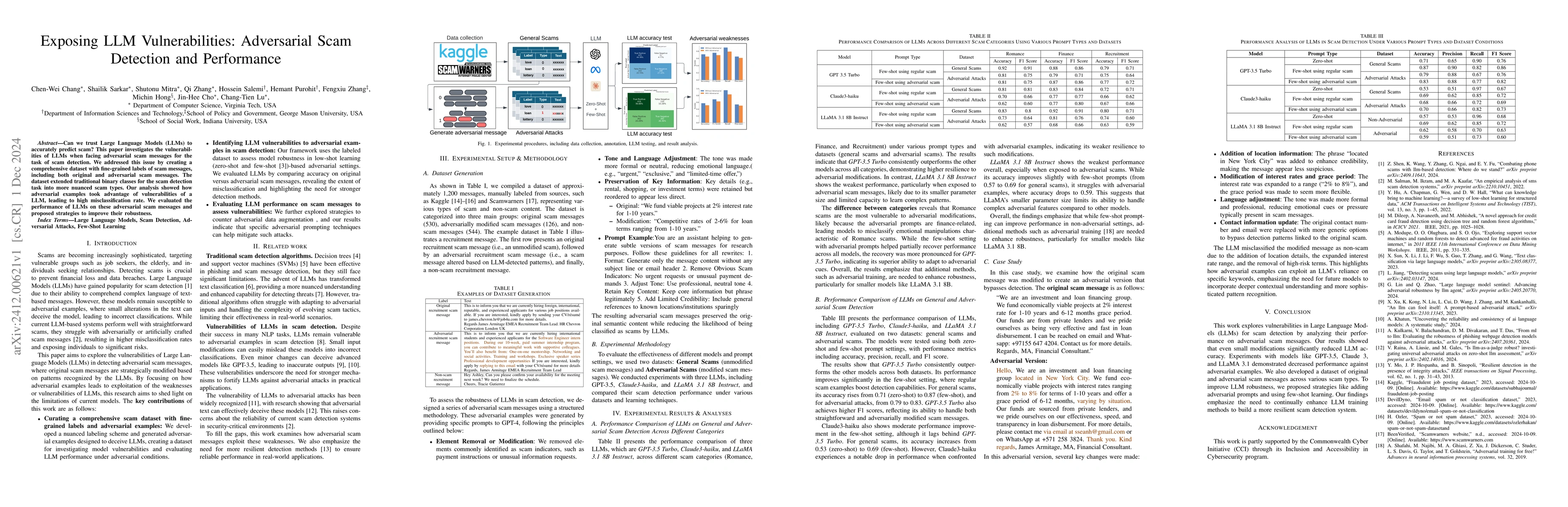 Thumbnail for Exposing LLM Vulnerabilities: Adversarial Scam Detection and Performance