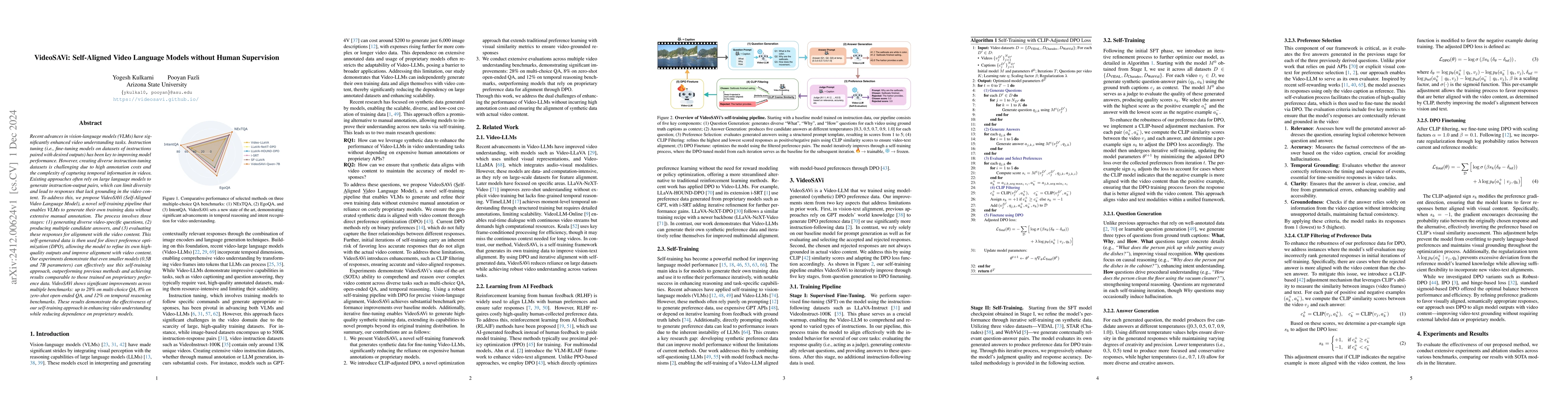 Thumbnail for VideoSAVi: Self-Aligned Video Language Models without Human Supervision