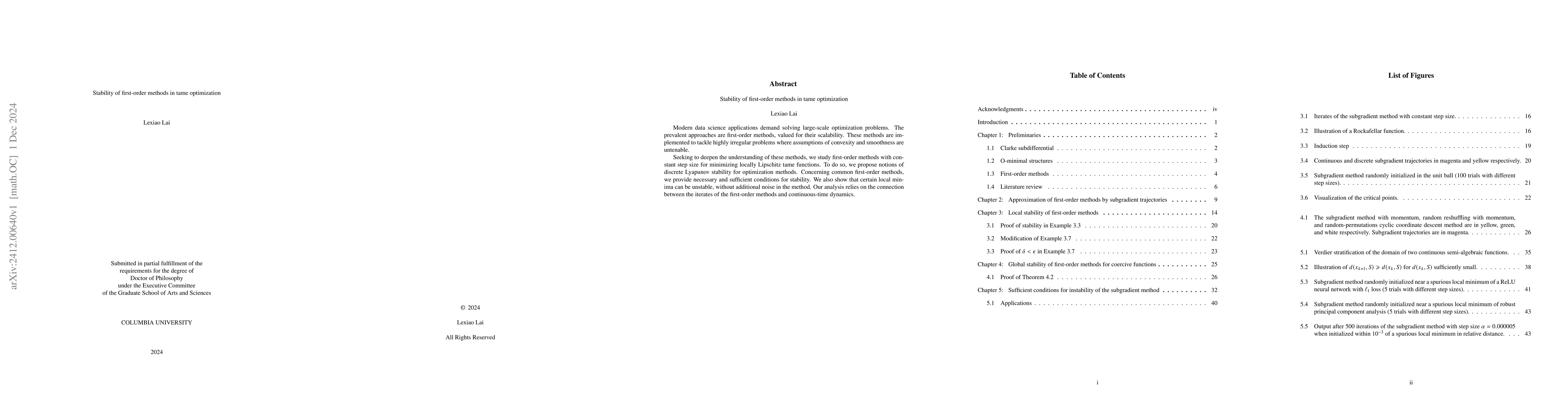 Thumbnail for Stability of first-order methods in tame optimization