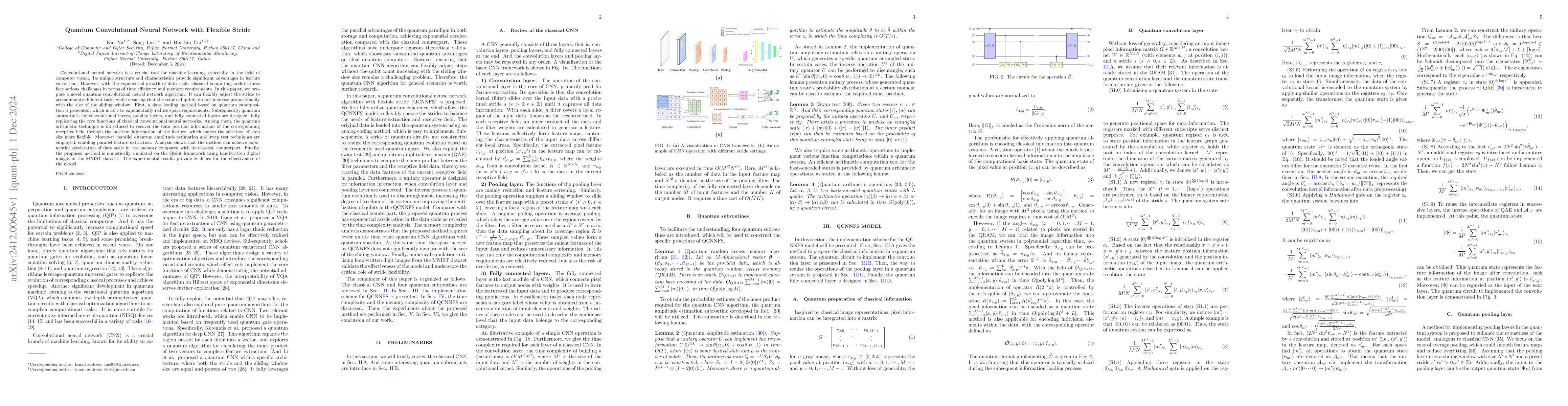 Thumbnail for Quantum Convolutional Neural Network with Flexible Stride