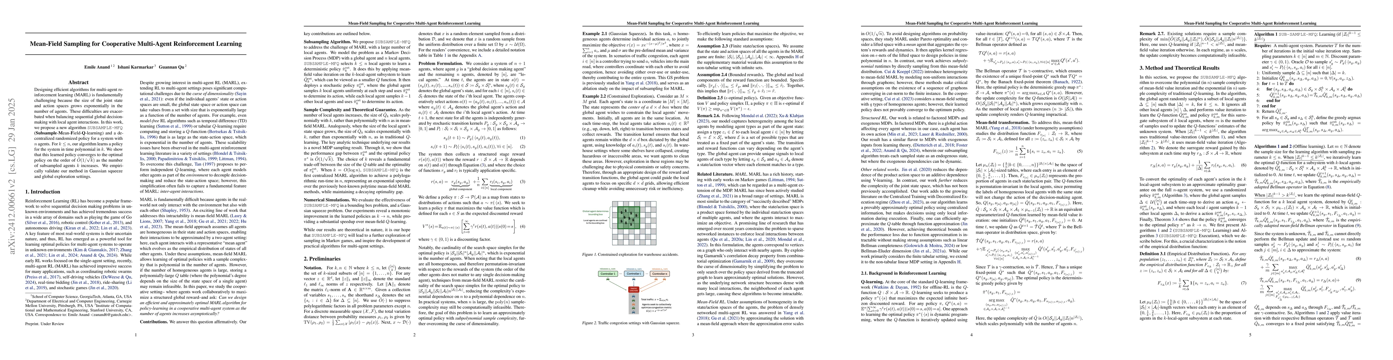 Thumbnail for Mean-Field Sampling for Cooperative Multi-Agent Reinforcement Learning