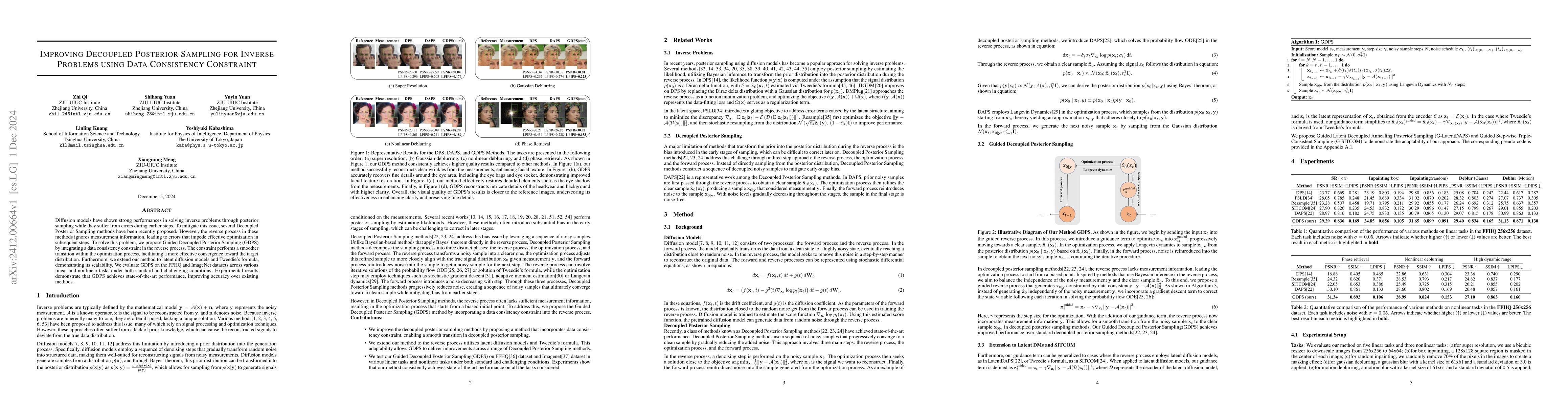 Thumbnail for Improving Decoupled Posterior Sampling for Inverse Problems using Data
  Consistency Constraint