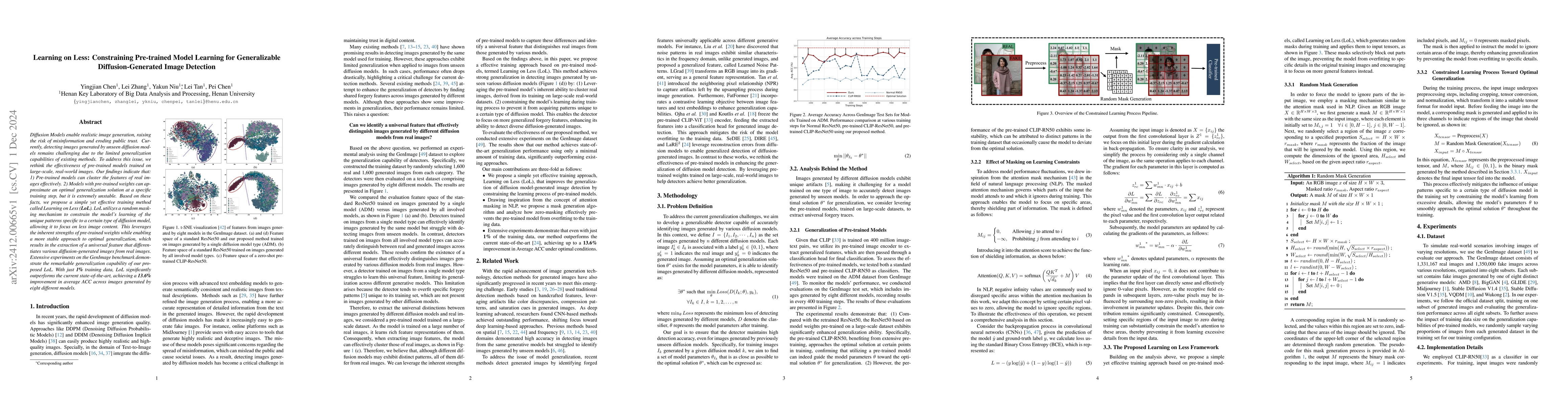 Thumbnail for Learning on Less: Constraining Pre-trained Model Learning for
  Generalizable Diffusion-Generated Image Detection