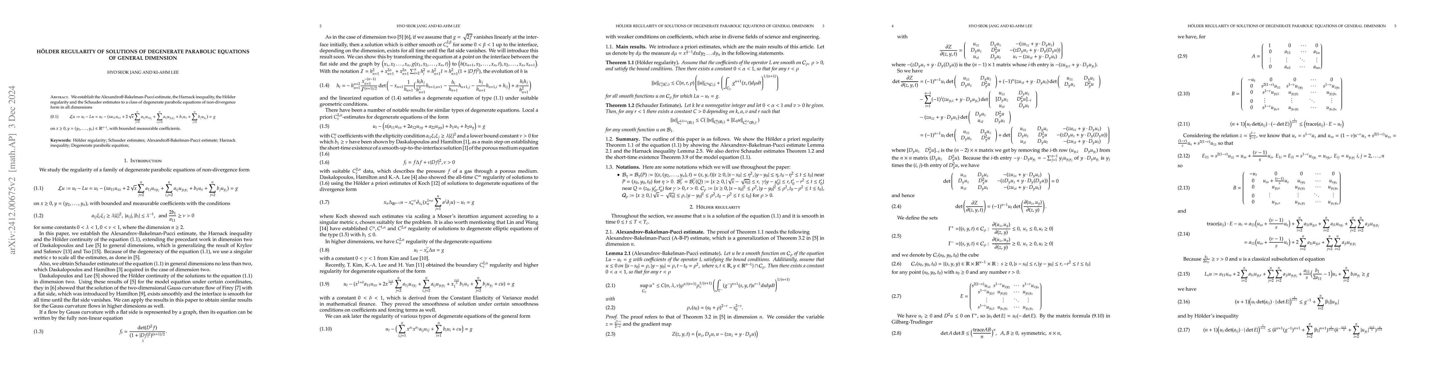 Thumbnail for Hölder regularity of solutions of degenerate parabolic equations of
  general dimension