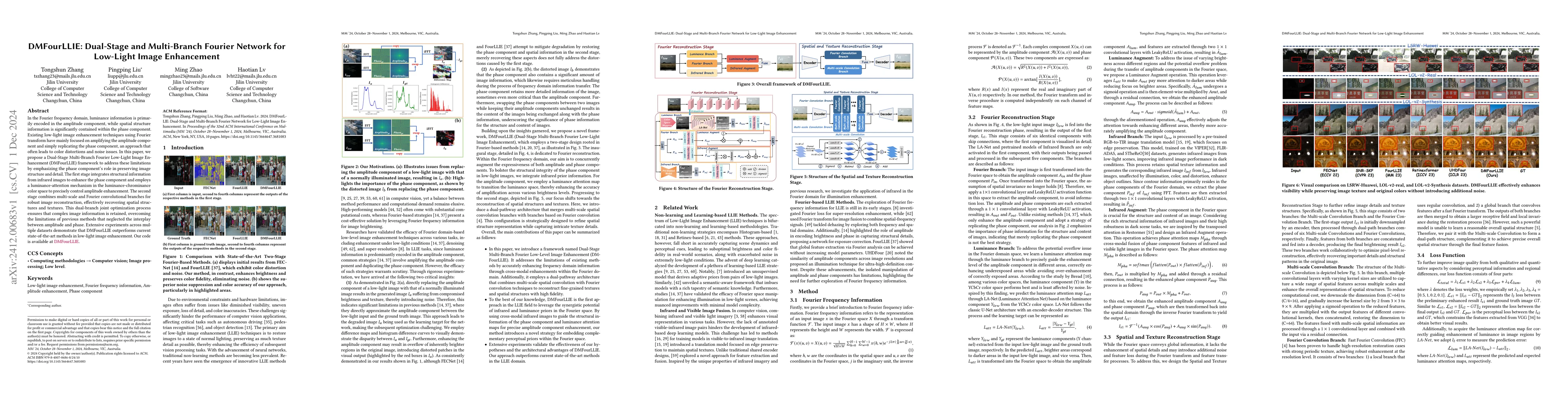 Thumbnail for DMFourLLIE: Dual-Stage and Multi-Branch Fourier Network for Low-Light
  Image Enhancement