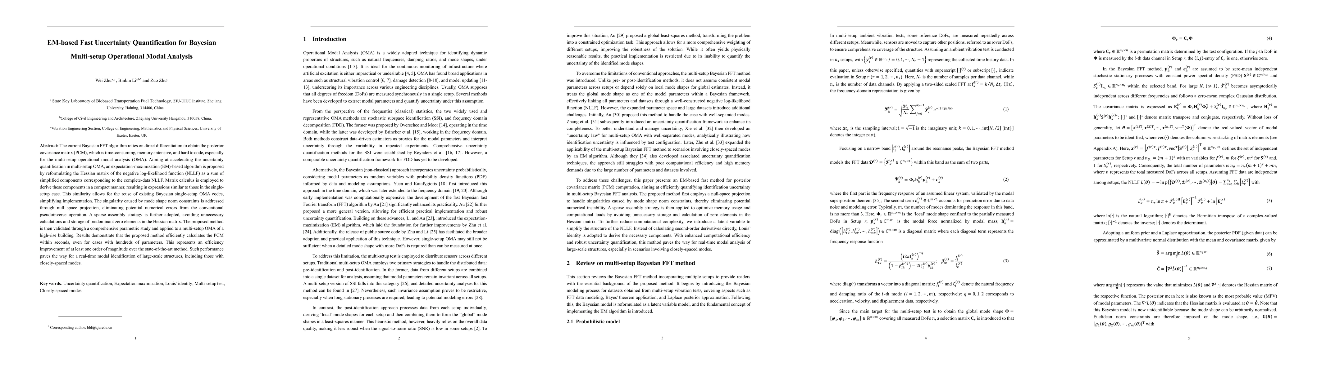 Thumbnail for EM-based Fast Uncertainty Quantification for Bayesian Multi-setup
  Operational Modal Analysis