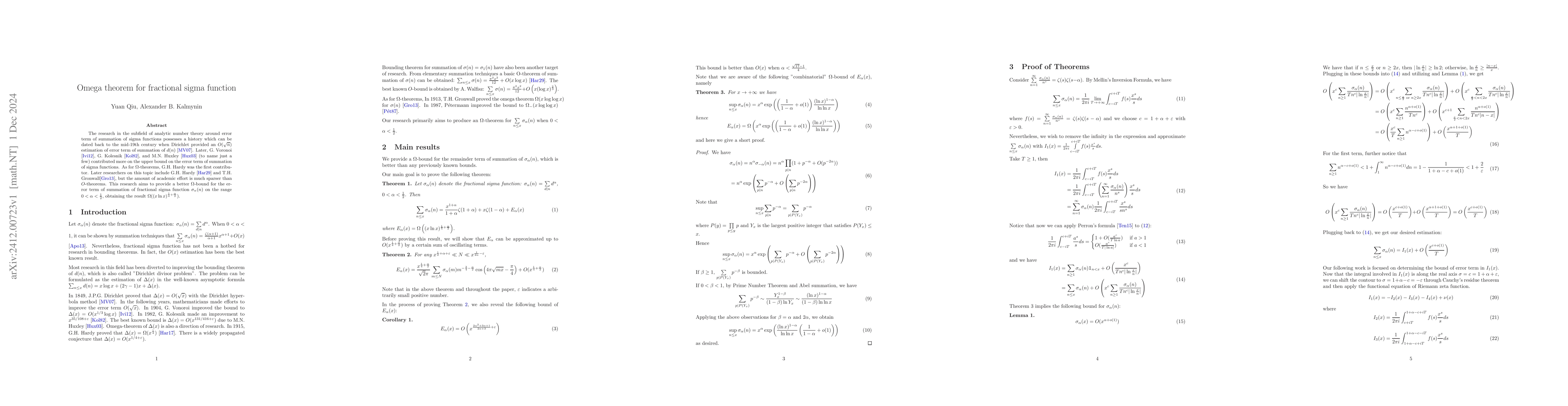 Thumbnail for Omega theorem for fractional sigma function