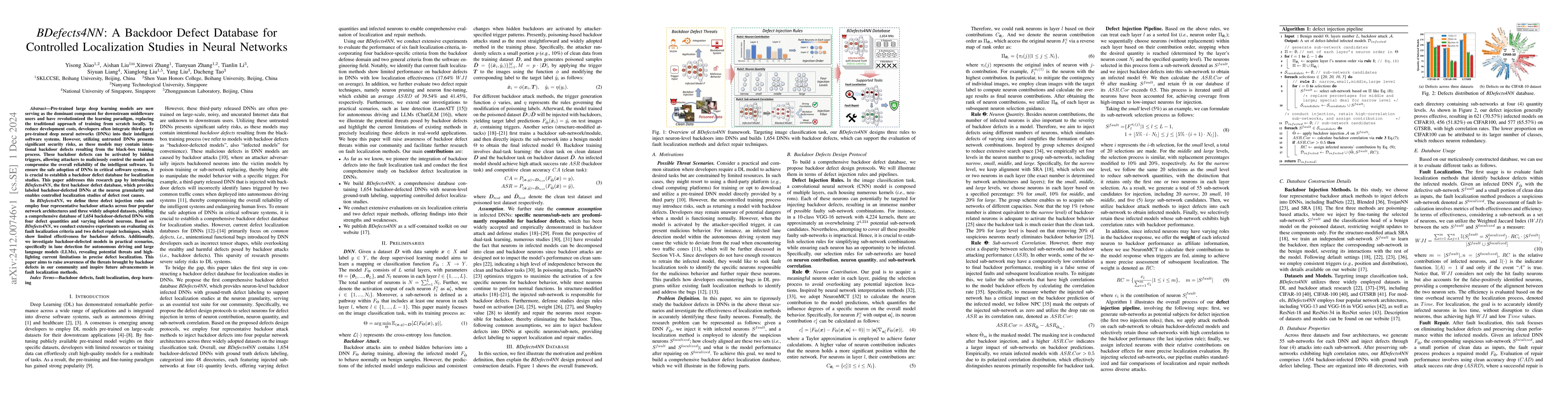 Thumbnail for BDefects4NN: A Backdoor Defect Database for Controlled Localization
  Studies in Neural Networks