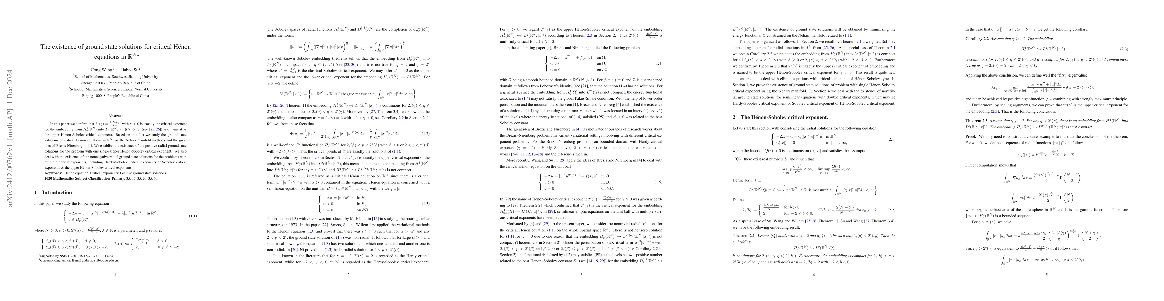 Thumbnail for The existence of ground state solutions for critical Hénon equations
  in $\mathbb{R}^N$