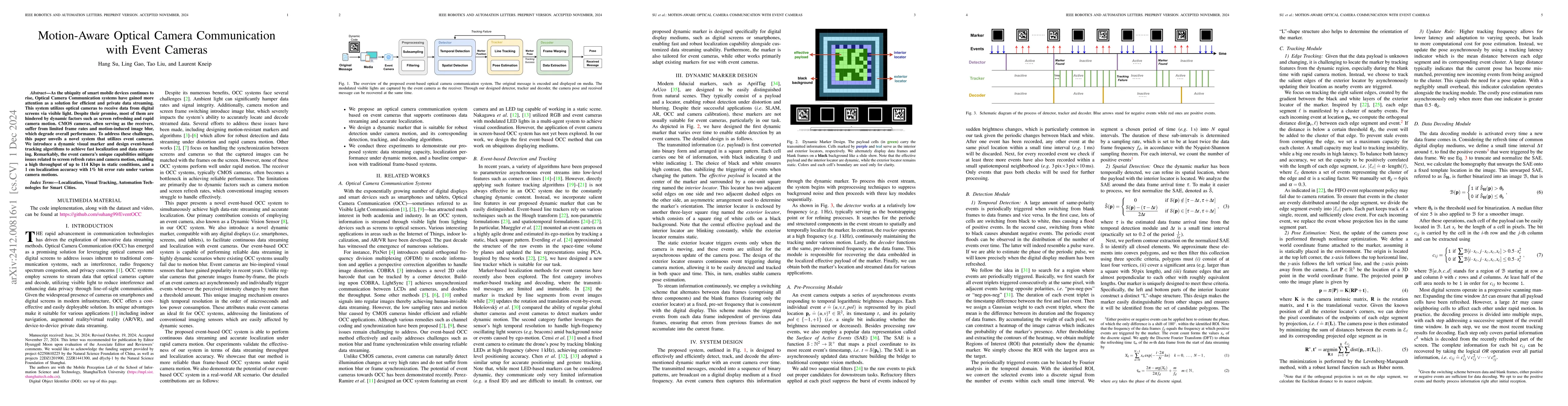 Thumbnail for Motion-Aware Optical Camera Communication with Event Cameras