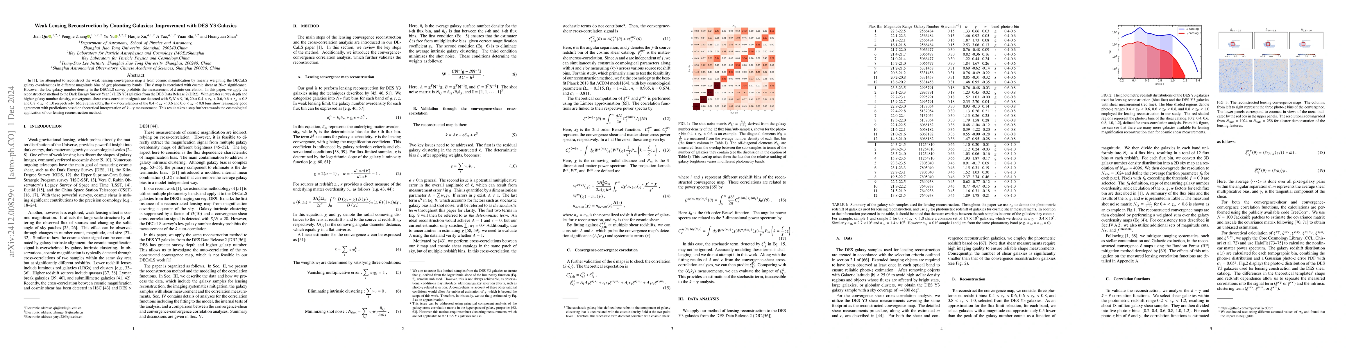 Thumbnail for Weak Lensing Reconstruction by Counting Galaxies: Improvement with DES
  Y3 Galaxies