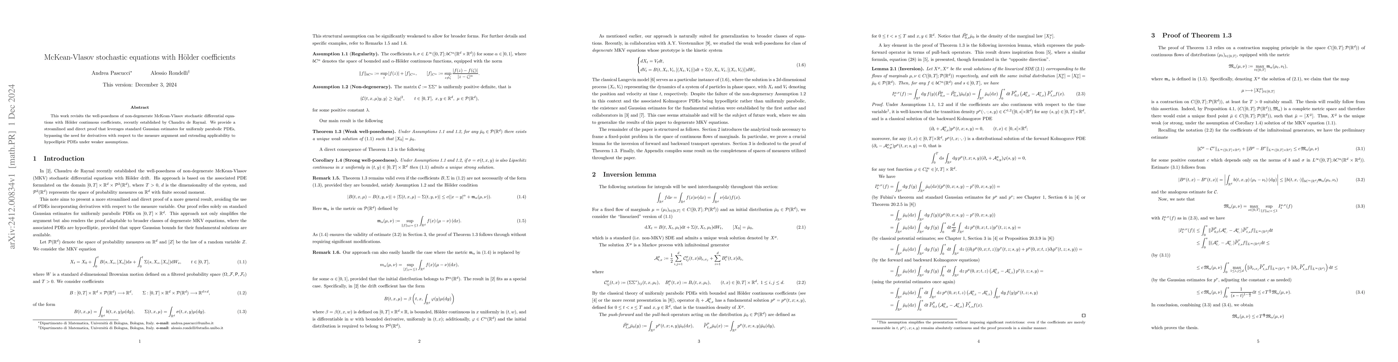 Thumbnail for McKean-Vlasov stochastic equations with Hölder coefficients