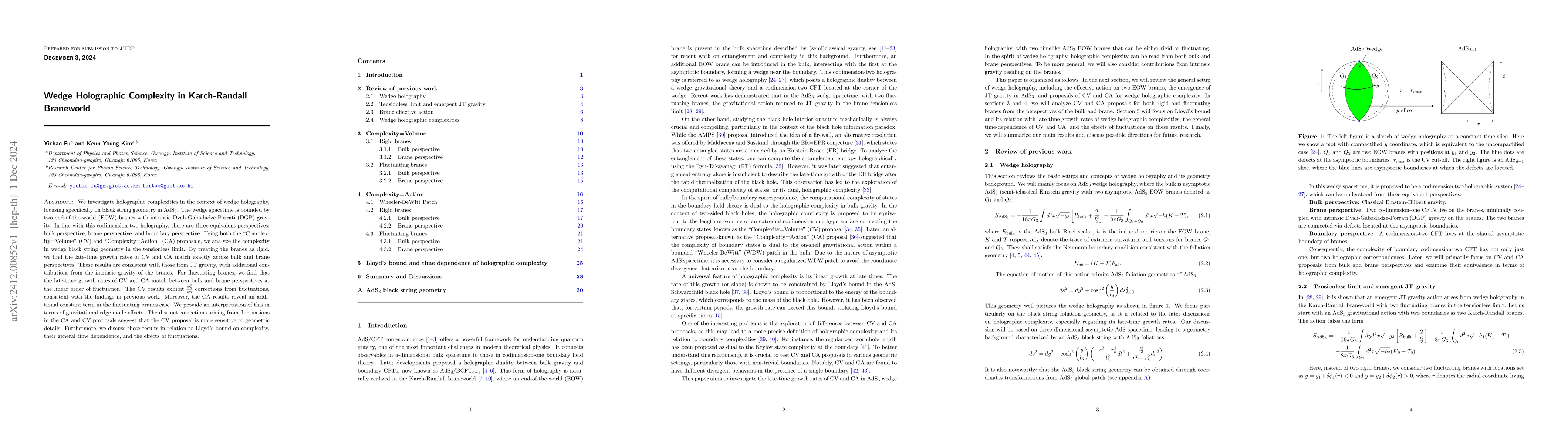 Thumbnail for Wedge Holographic Complexity in Karch-Randall Braneworld